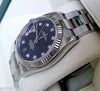 ROLEX DATEJUST STEEL MODEL 116234 BLUE DIAMOND DIAL 18K WHITE GOLD BEZEL