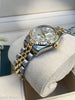 ROLEX LADIES DATEJUST TWO TONE FACTORY MOTHER OF PEARL DIAMONDS DIAL 179173
