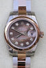 ROLEX LADIES DATEJUST TWO TONE TAHITIAN BLACK MOTHER-OF-PEARL DIAMOND DIAL