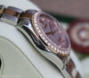 ROLEX DATEJUST LADIES MIDSIZE TWO TONE 18K ROSE GOLD DIAMOND DIAL & BEZEL 178241