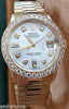 ROLEX DATEJUST GOLD MOTHER OF PEARL DIAMONDS DIAL & BEZEL MIDSIZE PRESIDENT 6624