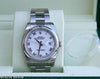 ROLEX DATEJUST MENS STAINLESS STEEL SMOOTH BEZEL OYSTER BAND MODEL 116200
