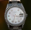 ROLEX WATCH LADIES 115200 34mm STAINLESS STEEL DATE - DIAMOND DIAL DIAMOND BEZEL