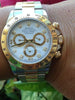 ROLEX MENS DAYTONA 116523 18k GOLD & STEEL Factory Diamond Dial BEZEL ENGRAVED