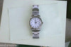 ROLEX DATEJUST MENS STAINLESS STEEL WHITE GOLD BEZEL WHITE DIAL MODEL 16234