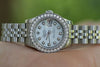 ROLEX LADIES 179160 26mm STAINLESS STEEL JUBILEE BAND DIAMOND BEZEL DIAL UNWORN