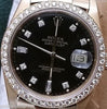 ROLEX MEN LADIES 36 MM DATEJUST 16014 PRESIDENT BAND 18K GOLD DIAMOND DIAL BEZL