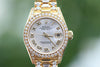 ROLEX LADIES PRESIDENT CROWN COLLECTION 26mm MODEL 79238 FACTORY DIAMONDS BAND