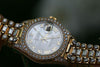ROLEX LADIES 18K YELLOW GOLD PRESIDENT 26mm MODEL 69178 DIAMOND BAND BEZEL LUGS