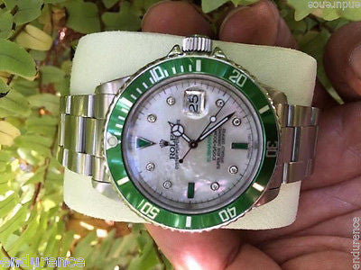 ROLEX SUBMARINER STAINLESS STEEL MOTHER OF PEARL SERTI STYLE DIAL MODEL 16610