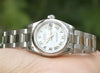 ROLEX LADIES 26mm DATEJUST STAINLESS STEEL 179160 WHITE ROMAN OYSTER UNWORN