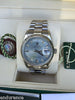 ROLEX MENS PRESIDENT 18K WHITE GOLD LIGHT BLUE DIAMOND DIAL MODEL 118239