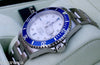 ROLEX SUBMARINER 16610 MENS WATCH DIAMOND AND SAPPHIRE DIAL WITH BLUE BEZEL