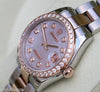 ROLEX DATEJUST LADIES MIDSIZE TWO TONE 18K ROSE GOLD DIAMOND DIAL & BEZEL 178241