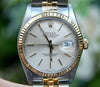 ROLEX DATEJUST MENS 36mm 2TONE STEEL GOLD 16013