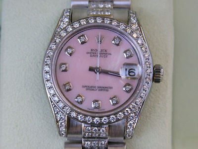 ROLEX DATEJUST 31mm PRESIDENT 18K WHITE GOLD DIAMONDS