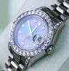 ROLEX PRESIDENT LADIES 18k WHITE GOLD MOTHER OF PEARL DIAMOND DIAL BEZEL 179239