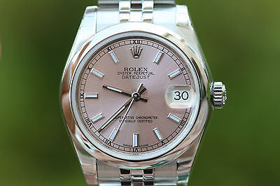 ROLEX 31mm MENS LADIES MIDSIZE DATEJUST STAINLESS STEEL 178240 UNWORN