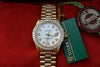 ROLEX LADIES 6917 PRESIDENT 18K YELLOW GOLD DIAMOND WHITE PEARL DIAL BEZEL BAND