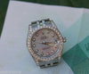 ROLEX DATEJUST MIDSIZE 178240 WHITE MOTHER OF PEARL DIAMOND DIAL BEZEL AND LUGS