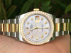 ROLEX MENS 36mm DATEJUST 116203 DIAMOND DIAL BEZEL STEEL 18K NEW UNWORN