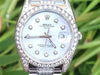 ROLEX 34mm DATE STAINLESS STEEL DIAMOND OYSTER BAND