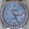 ROLEX DATEJUST MENS WATCH STAINLESS STEEL MOTHER-OF-PEARL DIAMONDS 116200 UNWORN