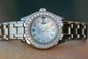 ROLEX LADIES PRESIDENT MASTERPIECE 80319 18K WHITE GOLD DIAMOND BEZEL DIAL MOP