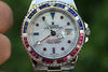 ROLEX GMT MASTER II STEEL 40mm PEPSI 16710 DIAMOND SAPPHIRE RUBY MofPEARL