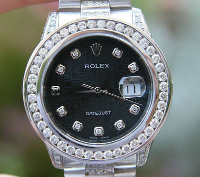 ROLEX DATEJUST 36mm STEEL 18K GOLD PRESIDENT DIAMOND