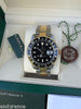 ROLEX GMT II TWO TONE 18k GOLD & STEEL WATCH BLACK 16713