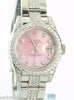 ROLEX DATEJUST PRESIDENT STYLE LADIES PINK DIAMOND DIAL BAND BEZEL LUGS DIAMONDS