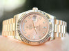 ROLEX MENS PRESIDENT DAY-DATE II 18k ROSE GOLD 41mm PINK DIAL FACTORY DIAMOND