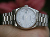 ROLEX MENS 18K WHITE GOLD PRESIDENT 118239 ALL DIAMOND MOTHER of PEARL