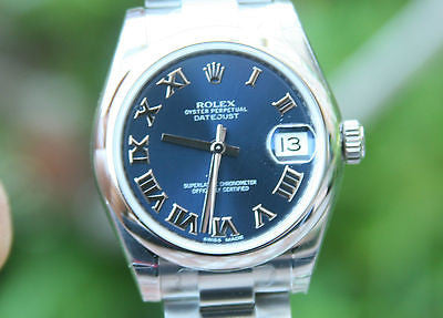 ROLEX 31mm MIDSIZE MENS OR LADIES DATEJUST STAINLESS STEEL 178240