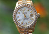 ROLEX LADIES 69178 PRESIDENT 26mm 18K YELLOW GOLD DIAMOND BAND BEZEL & DIAL
