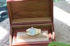ROLEX MENS PRESIDENT 18K YELLOW GOLD 18038 SAPPHIRE QUICK SET BLUE DIAMOND DIAL