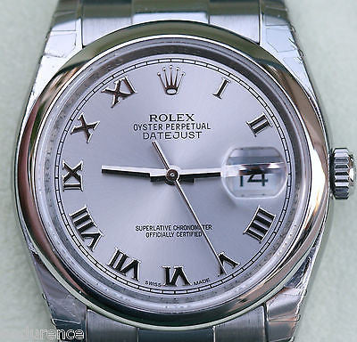 ROLEX DATEJUST MENS 116200 STAINLESS STEEL OYSTER BRACELET WARRANTY CARD PERFECT