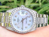 ROLEX 34mm DATE STAINLESS STEEL DIAMOND OYSTER BAND