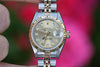 ROLEX LADIES TWO TONE DATEJUST STEEL 18K GOLD FACTORY DIAMOND DIAL 69163