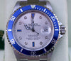 ROLEX SUBMARINER 16610 MENS WATCH DIAMOND AND SAPPHIRE DIAL WITH BLUE BEZEL