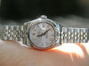 ROLEX LADIES 179174 DATEJUST 26mm 18k WHITE GOLD STEEL SILVER DIAMOND DIAL