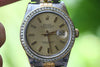 ROLEX 2TONE MENS 36mm DATEJUST 18K YELLOW GOLD STEEL DIAMOND BEZEL 16201 16233