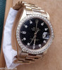 ROLEX MEN LADIES 36 MM DATEJUST 16014 PRESIDENT BAND 18K GOLD DIAMOND DIAL BEZL