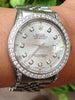 ROLEX WATCH MENS DATEJUST 36mm STAINLESS STEEL DIAMOND DIAL BEZEL LUGS 16014