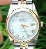 ROLEX MENS 36mm DATEJUST 2tone 18k Stainless Steel 16233  SERVICED WARRANTY