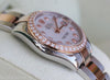 ROLEX DATEJUST LADIES MIDSIZE TWO TONE 18K ROSE GOLD DIAMOND MOTHER-OF-PEARL