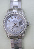 ROLEX DATEJUST LADIES DIAMOND MOTHER OF PEARL DIAL DIAMONDS BEZEL & LUGS STEEL