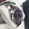 ROLEX DATEJUST LADIES MIDSIZE TWO TONE DIAMOND DOMED BEZEL CHOCOLATE DIAL 178341