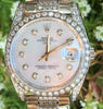 ROLEX WATCH LADIES 115200 34mm STAINLESS STEEL DATE - DIAMOND DIAL DIAMOND BEZEL